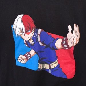 Shoto Totodoroki Fire & Ice Quirk Unisex Tee Medium